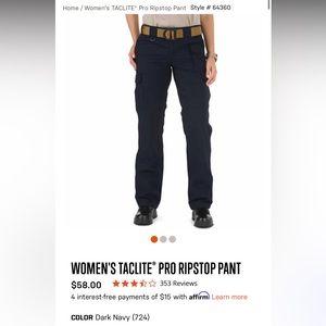LIKE NEW 5.11 Women’s Taclite Pro Ripstop Pants